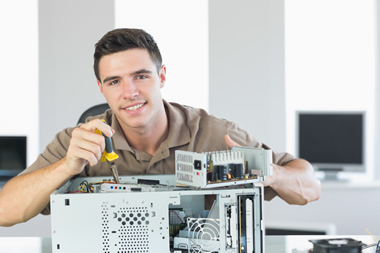 Image of Computer repair and maintenance on a computer